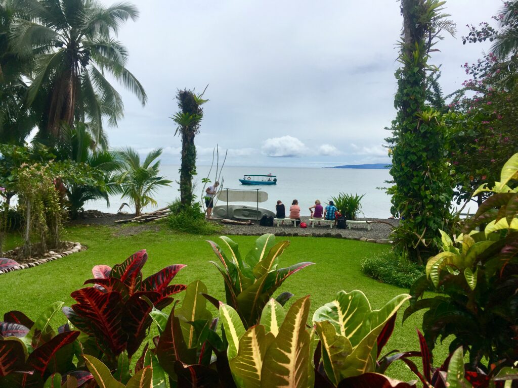 Am Ufer der besuchten Insel im Golfo Dulce an der Pazifikküste von CostaRica